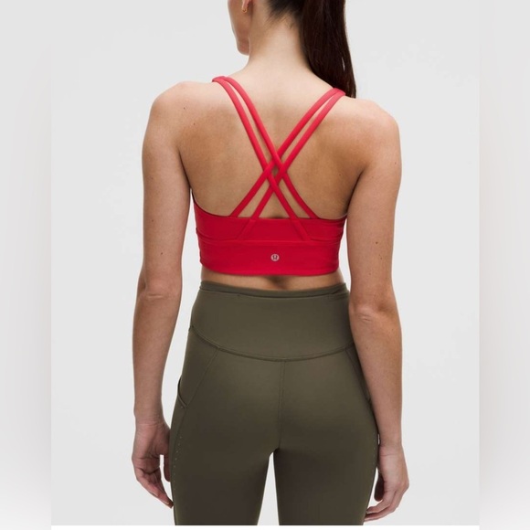 LULULEMON -Energy Longline BraMedium Support B–D Cups Size 6 - Red Glow